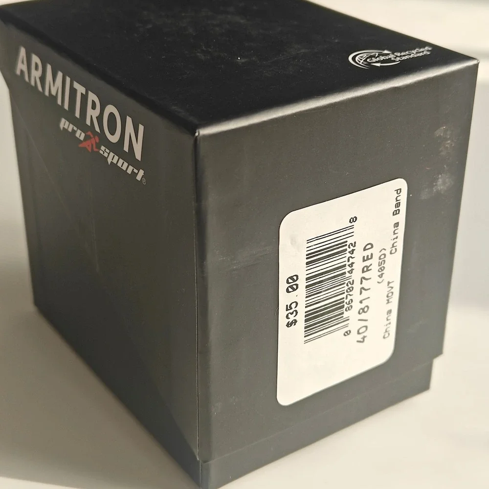 Armitron Pro Sport Mens Digital Watch Black Red Water Resistant New Box 165 Feet